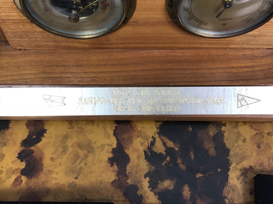 JUST ADDED - Collection Of Various Sailing Trophies (2) With Barometer And Thermometer [Photo 8]