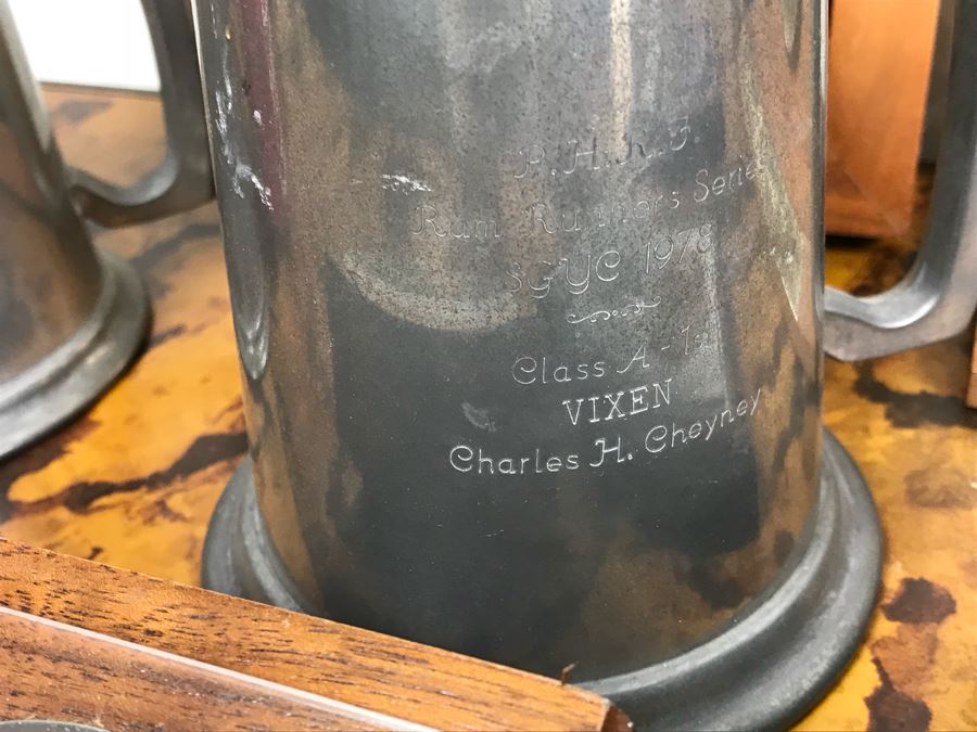 JUST ADDED - Collection Of Various Sailing Trophies (2) With Barometer And Thermometer [Photo 17]