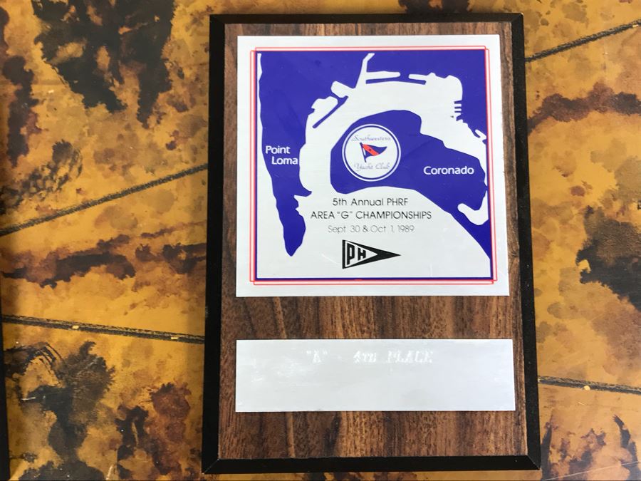 JUST ADDED - Collection Of Various Sailing Trophies (2) With Barometer And Thermometer [Photo 10]