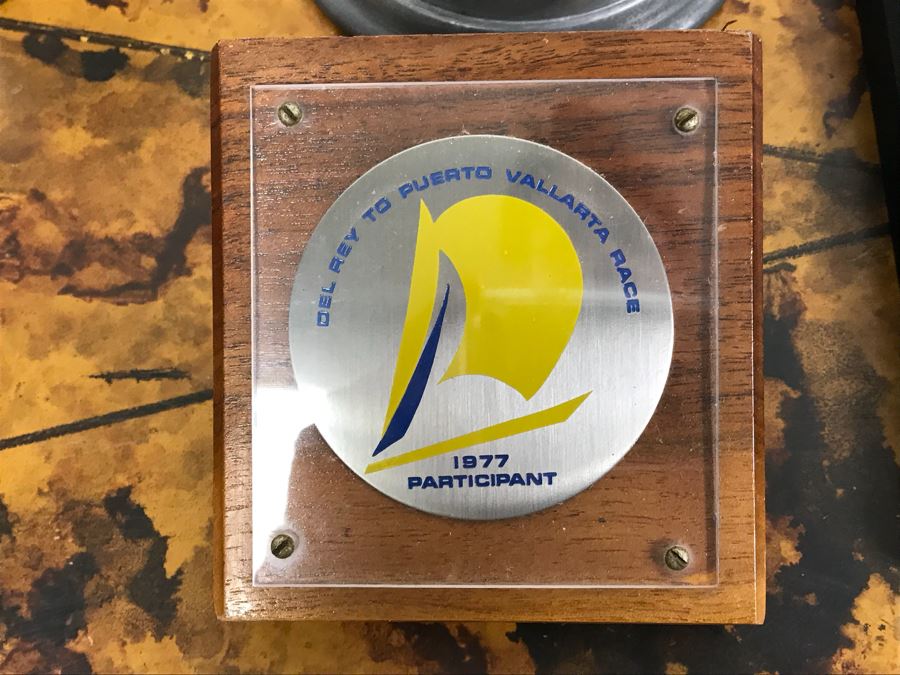 JUST ADDED - Collection Of Various Sailing Trophies (2) With Barometer And Thermometer [Photo 12]