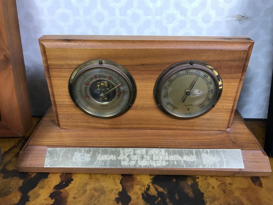 JUST ADDED - Collection Of Various Sailing Trophies (2) With Barometer And Thermometer [Photo 6]