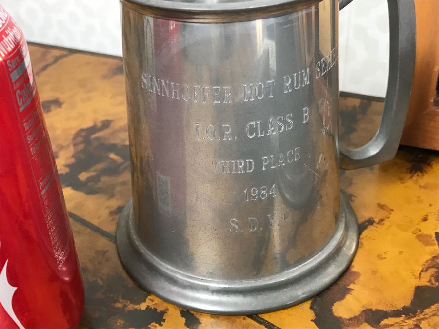 JUST ADDED - Collection Of Various Sailing Trophies (2) With Barometer And Thermometer [Photo 16]