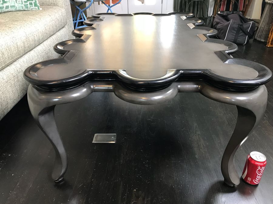 JUST ADDED - Black Dior Modern Coffee Table With Queen Anne Legs (Note Scratches On Top) Retails $960 [Photo 4]