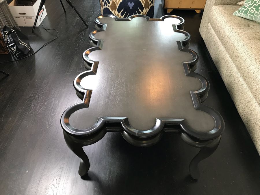 JUST ADDED - Black Dior Modern Coffee Table With Queen Anne Legs (Note Scratches On Top) Retails $960 [Photo 8]