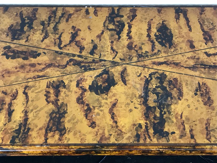 JUST ADDED - Faux Tortoise Console Table (Some Scratches On Top) Retails $600 [Photo 6]