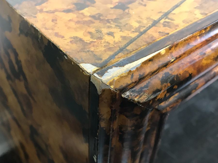 JUST ADDED - Faux Tortoise Console Table (Some Scratches On Top) Retails $600 [Photo 5]