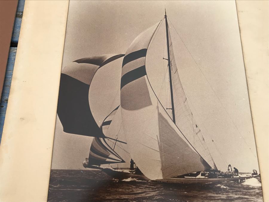 JUST ADDED - Pair Of Vintage Matted Sailing Photographs [Photo 8]
