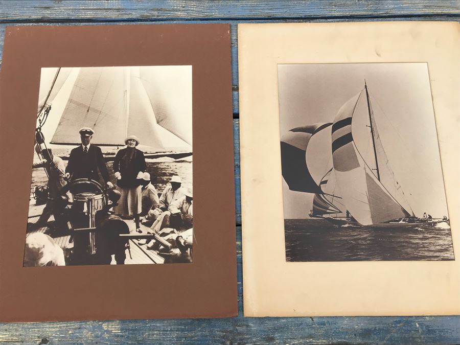 JUST ADDED - Pair Of Vintage Matted Sailing Photographs [Photo 2]