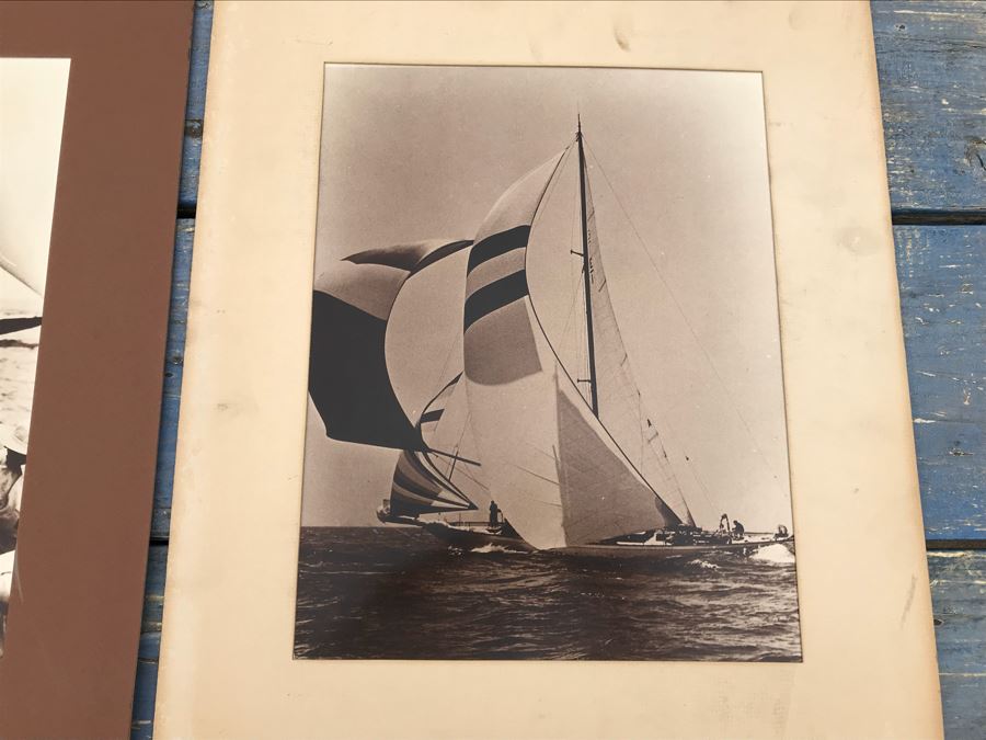 JUST ADDED - Pair Of Vintage Matted Sailing Photographs [Photo 7]