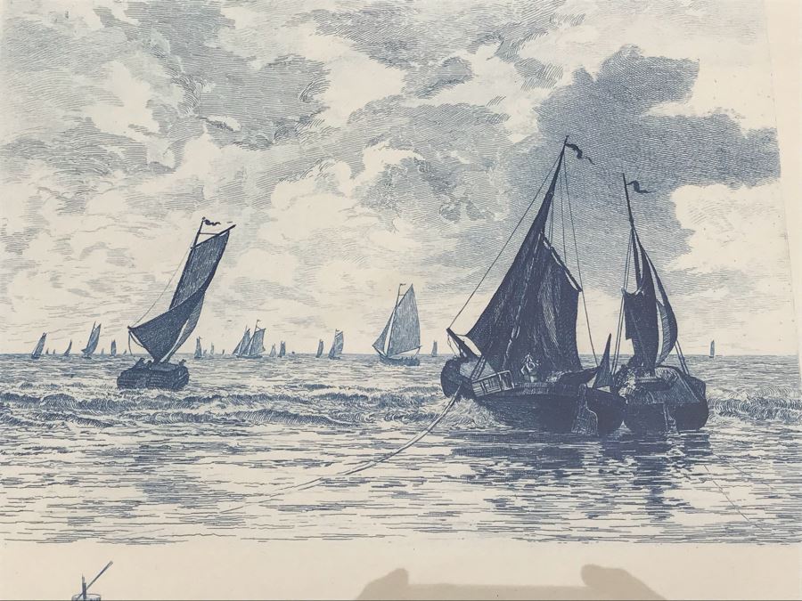 JUST ADDED - Pair Of Framed Nautical Prints 19' X 17' [Photo 8]