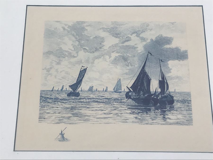 JUST ADDED - Pair Of Framed Nautical Prints 19' X 17' [Photo 6]