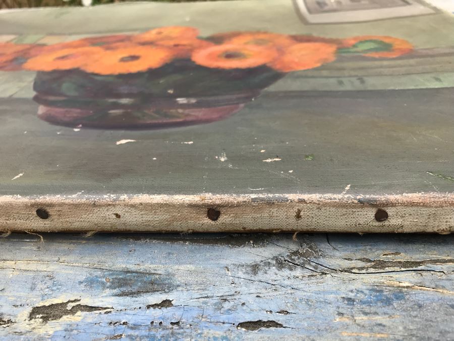 JUST ADDED - Original Still Life Oil Painting 24' X 18' (See Photo Of Back For Writing About Painting) [Photo 16]