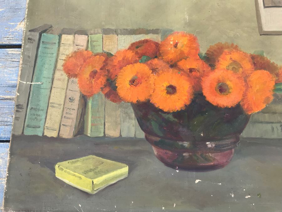 JUST ADDED - Original Still Life Oil Painting 24' X 18' (See Photo Of Back For Writing About Painting) [Photo 4]