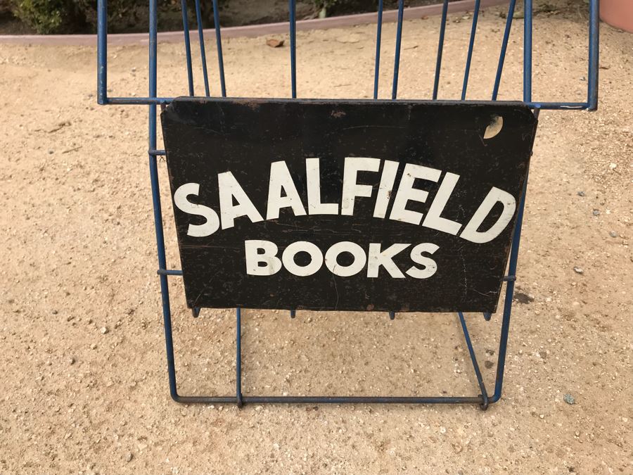 JUST ADDED - SAALFIELD BOOKS Vintage Store Metal Book Display Rack [Photo 2]