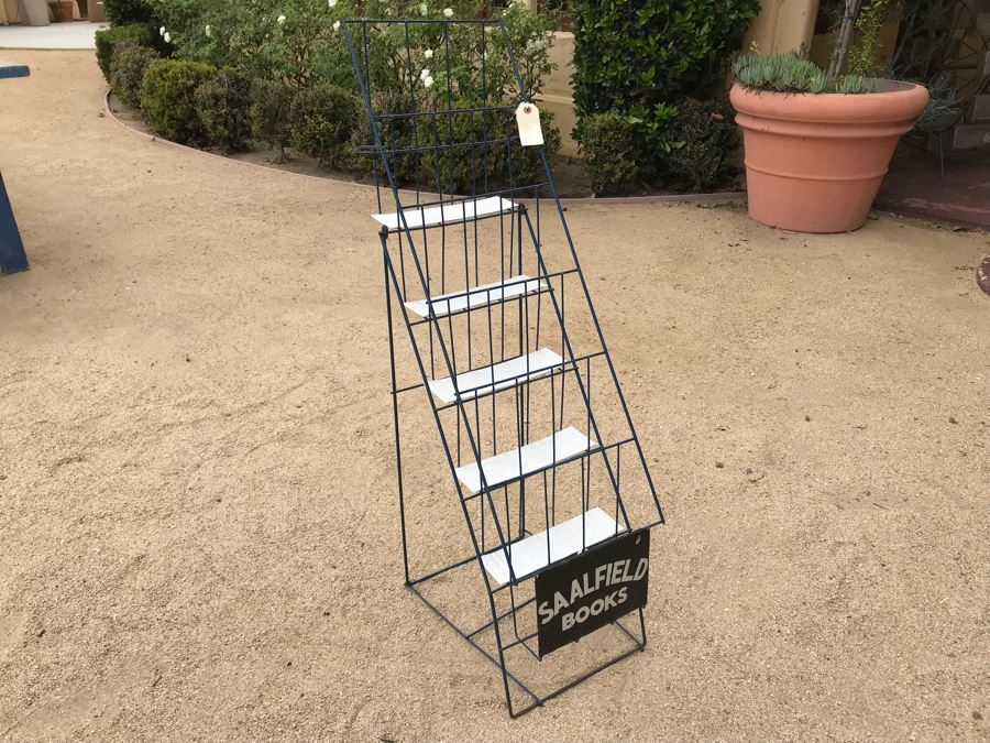 JUST ADDED - SAALFIELD BOOKS Vintage Store Metal Book Display Rack [Photo 1]