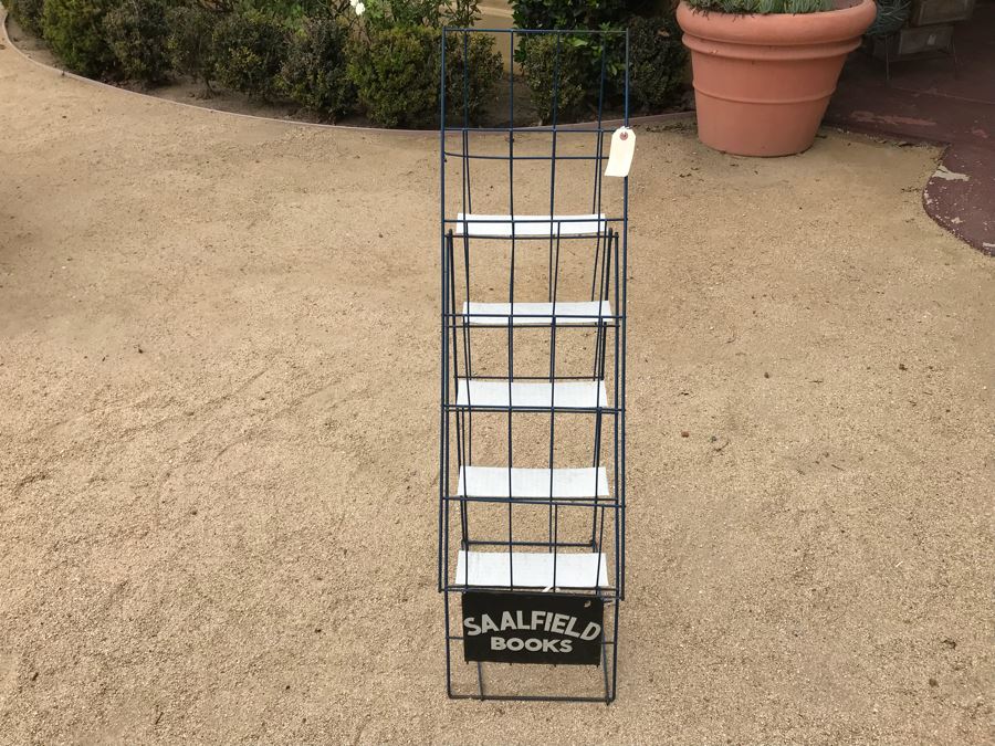 JUST ADDED - SAALFIELD BOOKS Vintage Store Metal Book Display Rack [Photo 3]