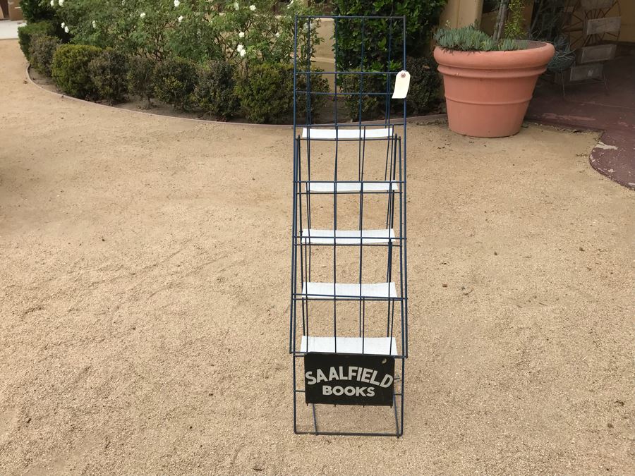 JUST ADDED - SAALFIELD BOOKS Vintage Store Metal Book Display Rack [Photo 4]