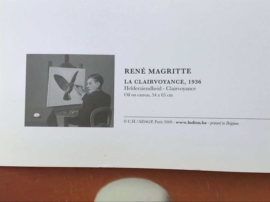 JUST ADDED - (4) Rene Magritte Posters La Clairvoyance 1936 Printed In Belgium [Photo 4]