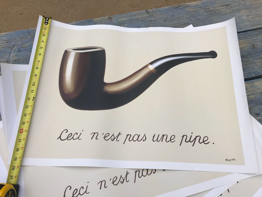 JUST ADDED - (5) Rene Magritte Posters La Trahison Des Images 1929 Printed In Belgium [Photo 2]