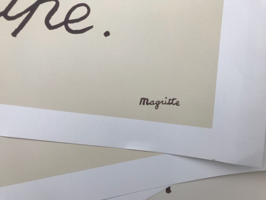 JUST ADDED - (5) Rene Magritte Posters La Trahison Des Images 1929 Printed In Belgium [Photo 4]