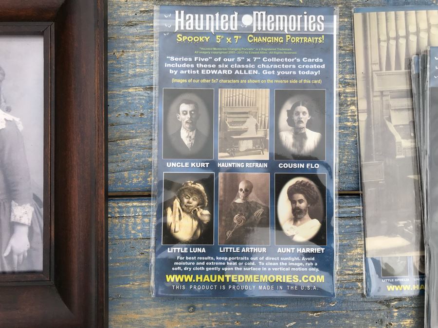 JUST ADDED - Collection Of Haunted Memories Spooky 5' X 7' Changing Portraits (5) Are Framed [Photo 20]