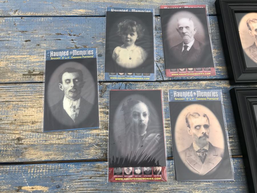 JUST ADDED - Collection Of Haunted Memories Spooky 5' X 7' Changing Portraits (5) Are Framed [Photo 19]