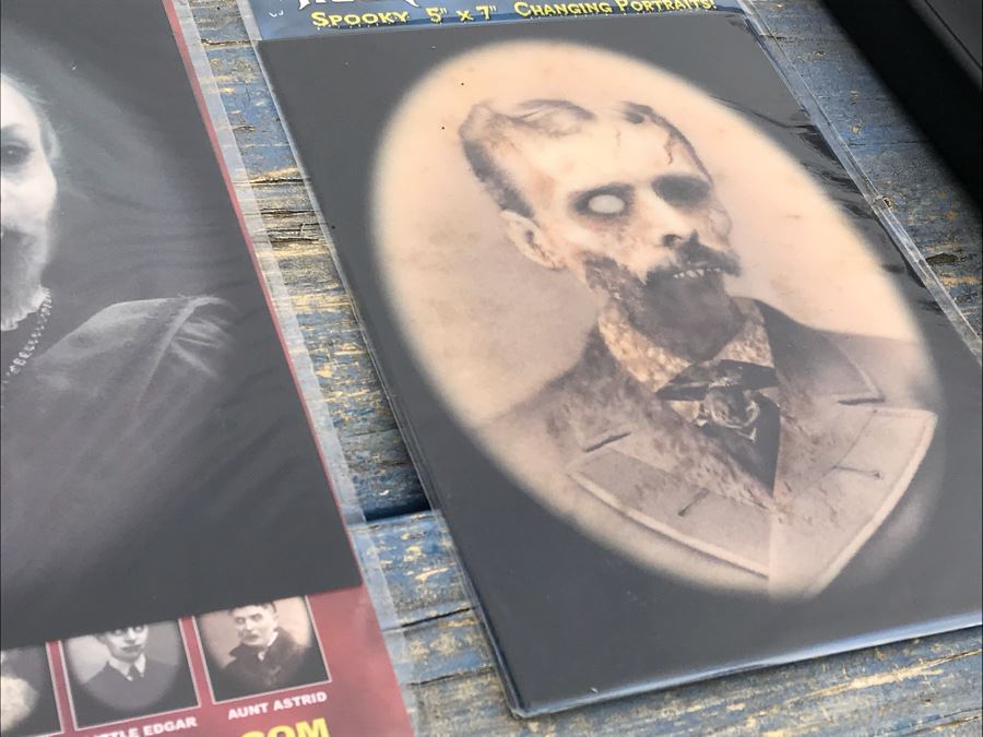JUST ADDED - Collection Of Haunted Memories Spooky 5' X 7' Changing Portraits (5) Are Framed [Photo 5]