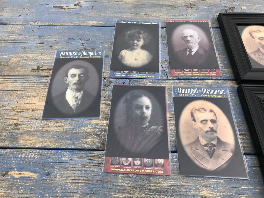 JUST ADDED - Collection Of Haunted Memories Spooky 5' X 7' Changing Portraits (5) Are Framed [Photo 2]