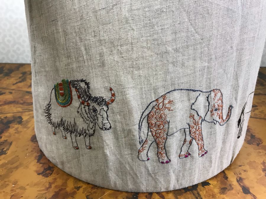 JUST ADDED - Hanging Carousel Stitched Canvas Light Fixture Coral & Tusk Retails $165 [Photo 8]