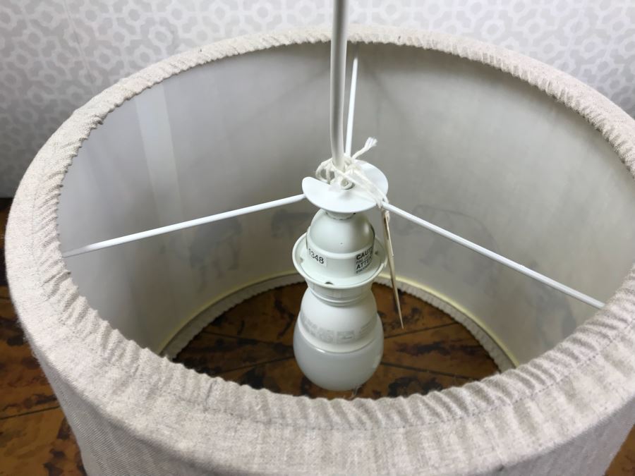 JUST ADDED - Hanging Carousel Stitched Canvas Light Fixture Coral & Tusk Retails $165 [Photo 10]