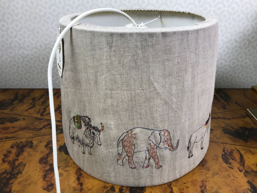 JUST ADDED - Hanging Carousel Stitched Canvas Light Fixture Coral & Tusk Retails $165 [Photo 5]