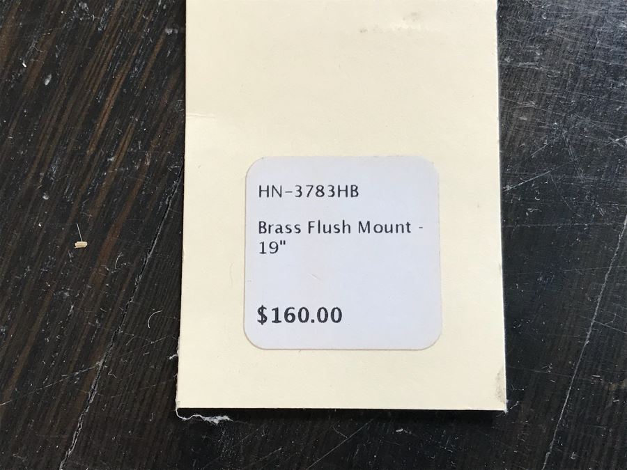 JUST ADDED - Brass Flush Mount Light Fixture Retails $160 [Photo 4]