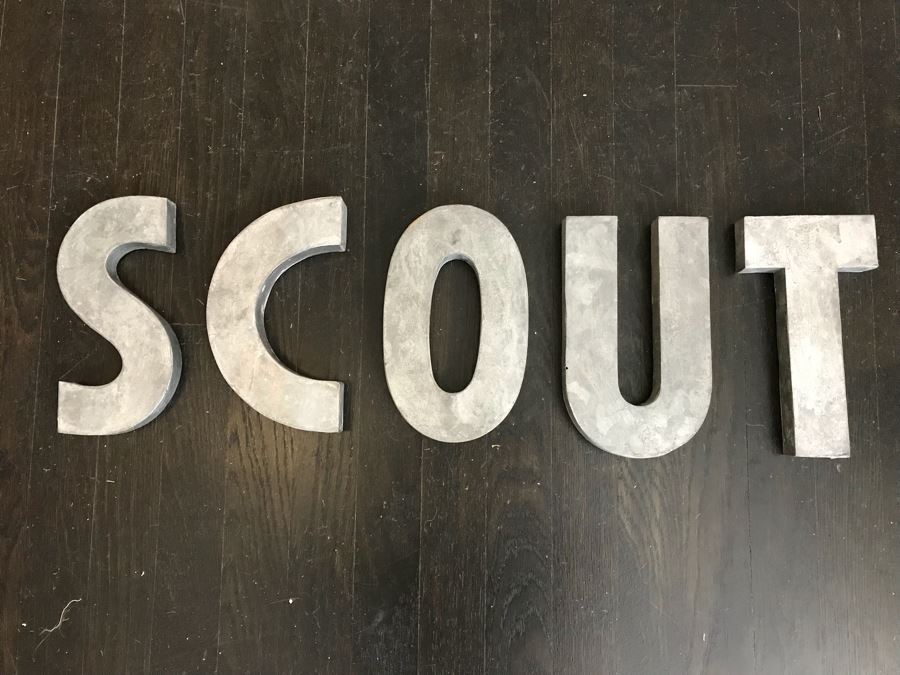 JUST ADDED - (5) Metal Relief Letters [Photo 1]