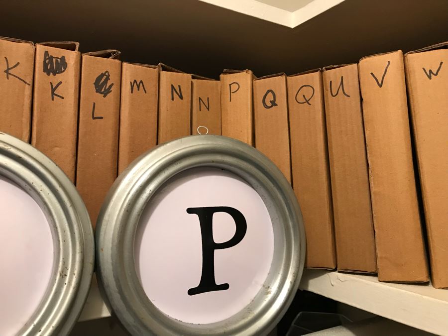 JUST ADDED - Over 40 Metal Tin Framed Wall Mountable Letters (Each Box Has Letter Written On Side) [Photo 8]