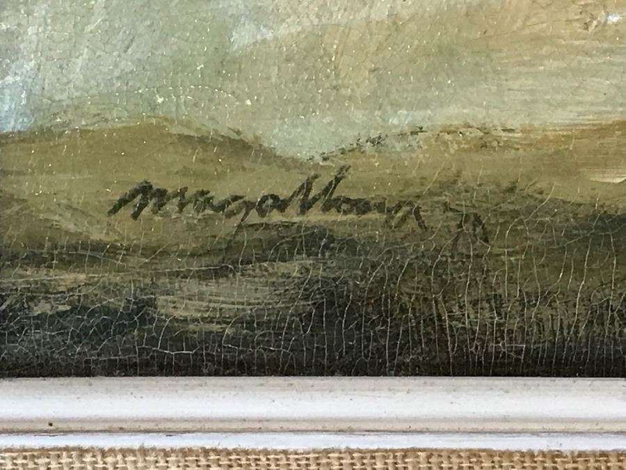 JUST ADDED - Framed Plein Air Landscape Signed Painting Framed In Hong Kong 16' X 14' [Photo 6]