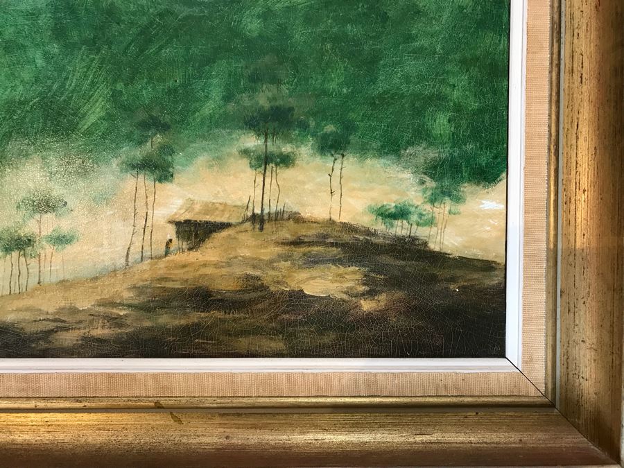 JUST ADDED - Framed Plein Air Landscape Signed Painting Framed In Hong Kong 16' X 14' [Photo 5]