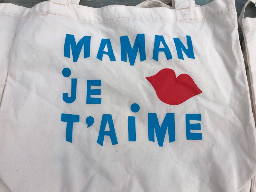 JUST ADDED - (15) NEW Canvas Print Tote Bags American Apparel Retails $225 [Photo 4]