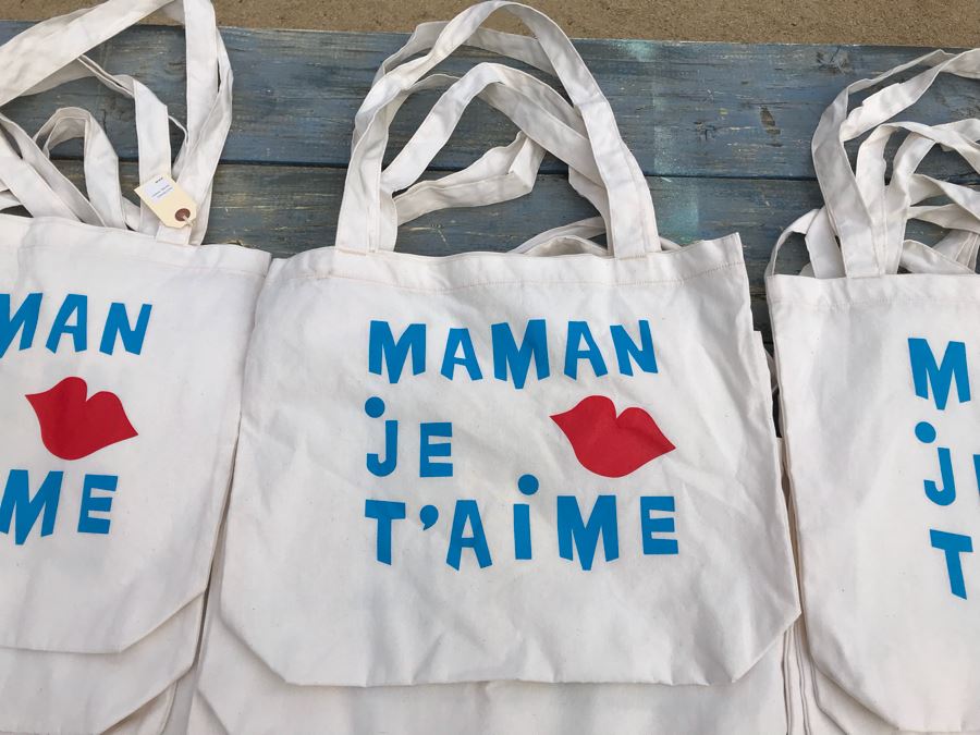 JUST ADDED - (15) NEW Canvas Print Tote Bags American Apparel Retails $225 [Photo 3]