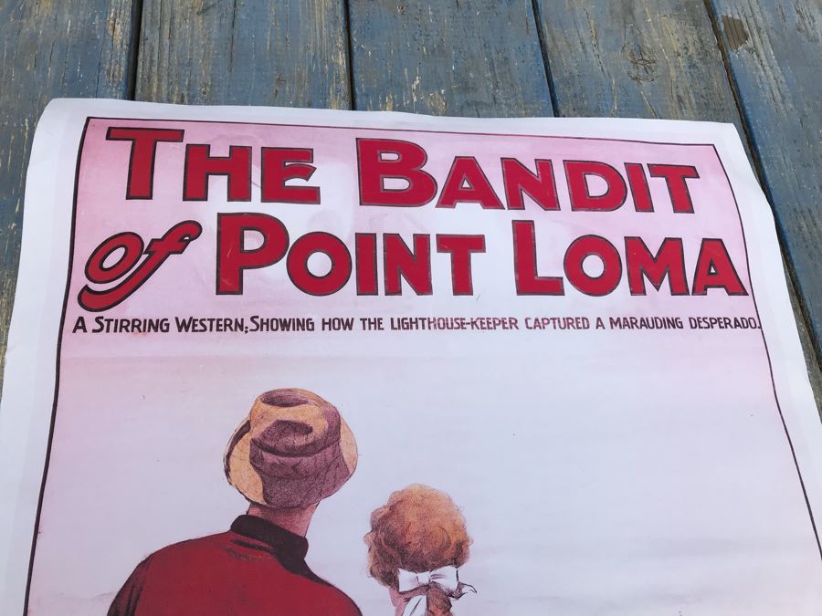 JUST ADDED - Reproduction Poster The Bandit Of Point Loma 'The Lovers' Produced By The American Film Mfg Co 35' X 24' [Photo 5]
