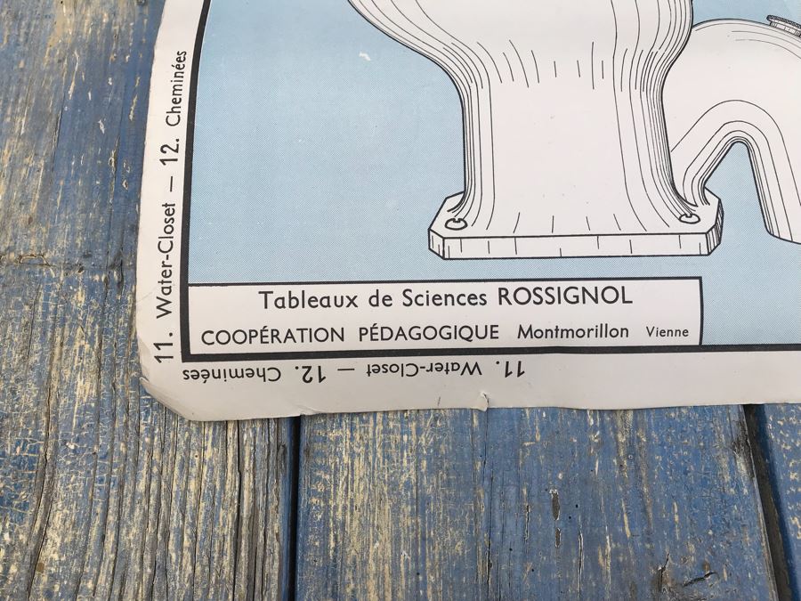 JUST ADDED - Vintage French Water Closet 2-Sided Poster [Photo 5]