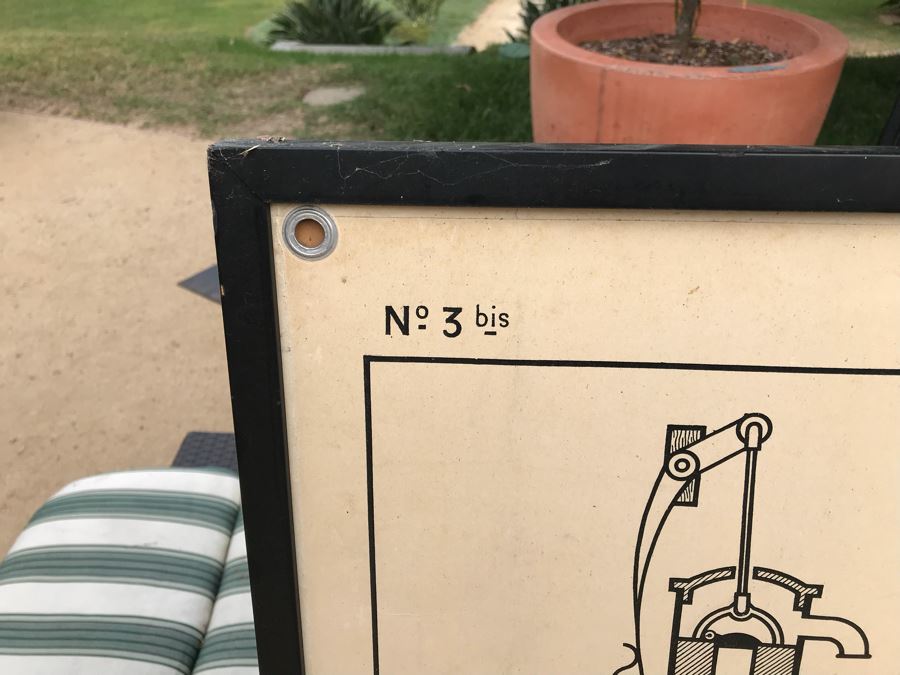 JUST ADDED - Framed Vintage French Poster Les Pompes 36' X 45' [Photo 3]