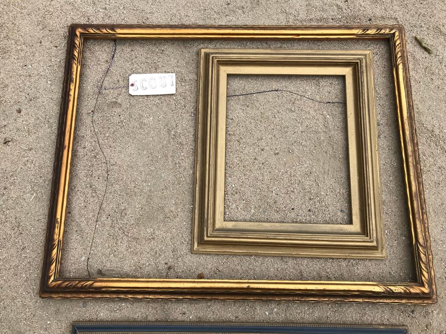 JUST ADDED - Set Of (3) Vintage Picture Frames [Photo 2]