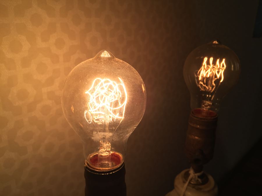 Pair Of Vintage Working Newly Wired Marble Table Lamps (See Photos For Repairs) [Photo 12]