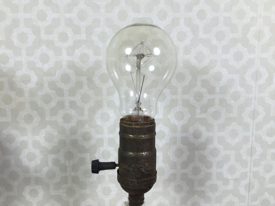 Pair Of Vintage Working Newly Wired Marble Table Lamps (See Photos For Repairs) [Photo 7]