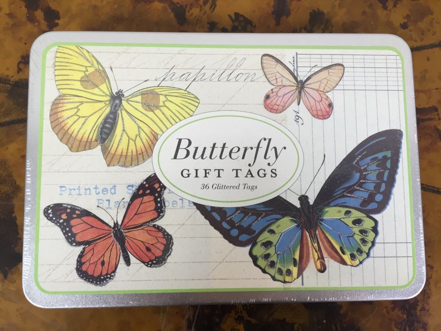 JUST ADDED - (9) Gift Tag Sets From Cavallini & Co Birds, Travel And Butterfly Themed Retails $99 [Photo 6]
