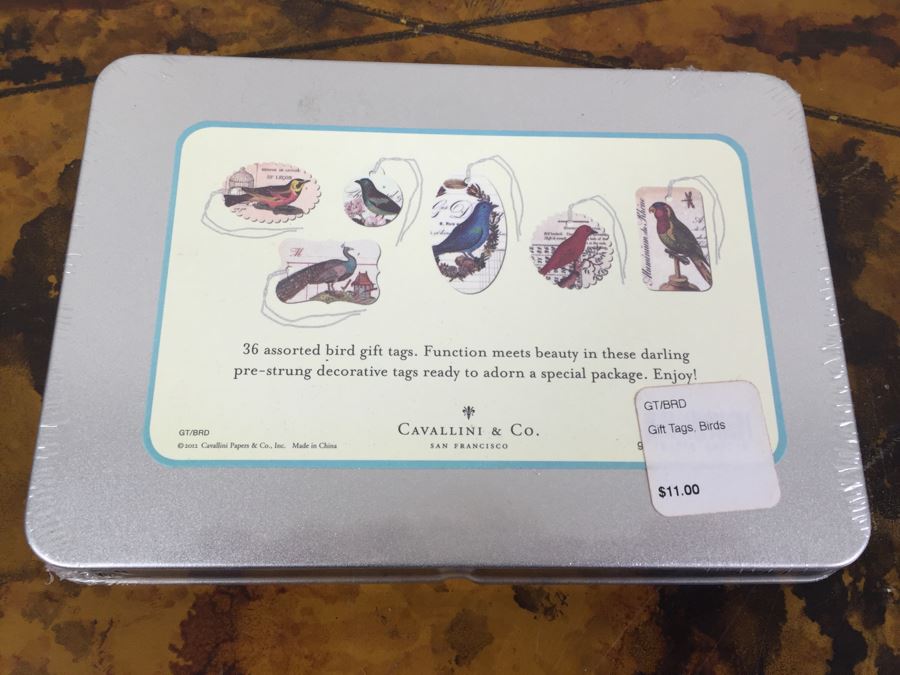 JUST ADDED - (9) Gift Tag Sets From Cavallini & Co Birds, Travel And Butterfly Themed Retails $99 [Photo 5]
