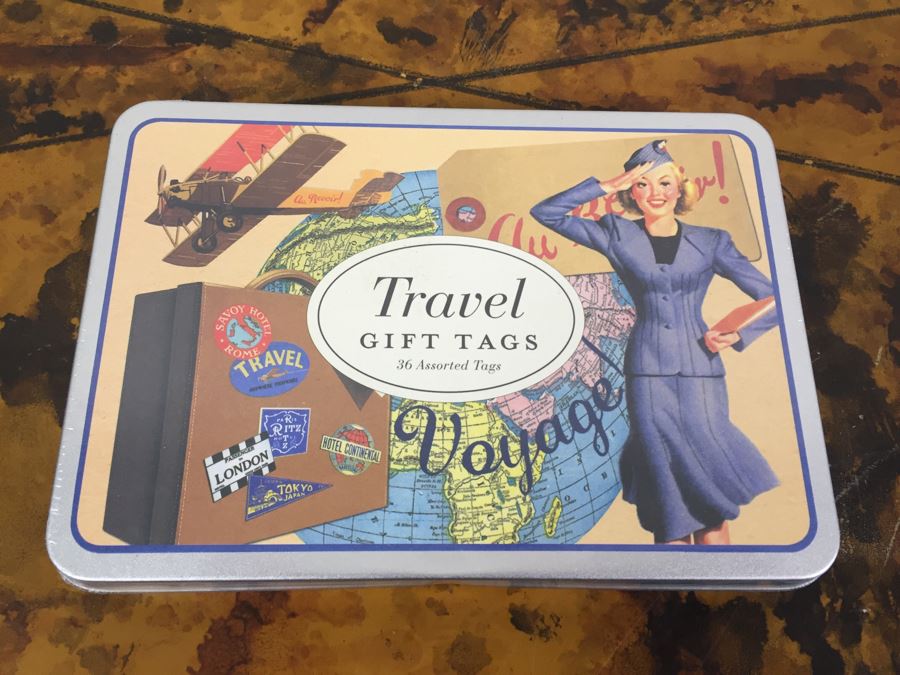 JUST ADDED - (9) Gift Tag Sets From Cavallini & Co Birds, Travel And Butterfly Themed Retails $99 [Photo 2]