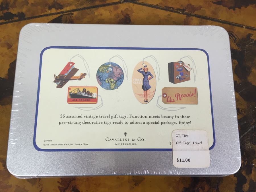 JUST ADDED - (9) Gift Tag Sets From Cavallini & Co Birds, Travel And Butterfly Themed Retails $99 [Photo 3]