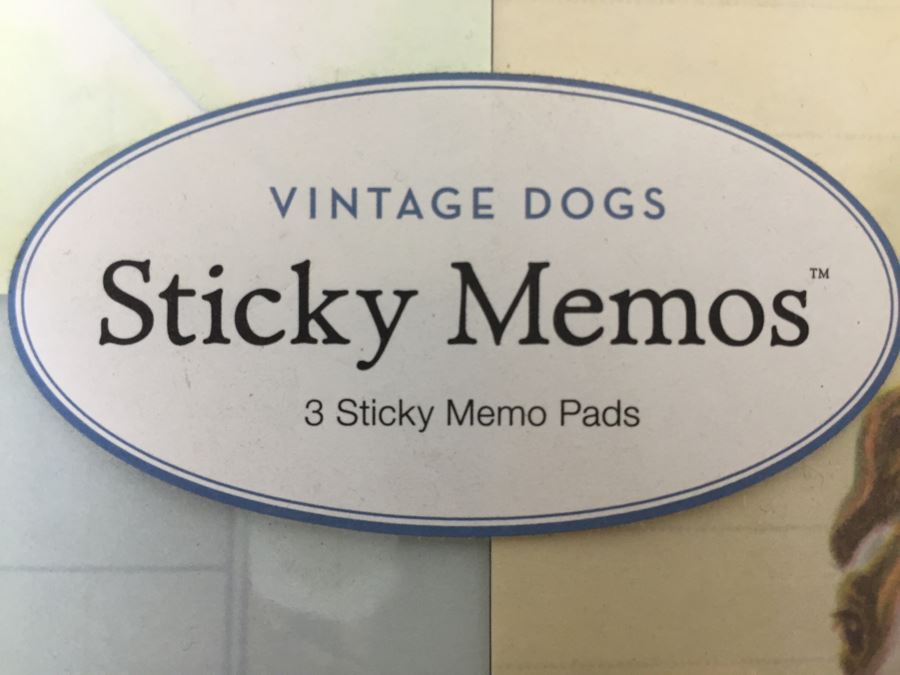 JUST ADDED - (7) NEW Petite Notes Sets (Dogs, Birds And Cakes) And (2) NEW Vintage Dogs Sticky Memos Retails $130 [Photo 3]