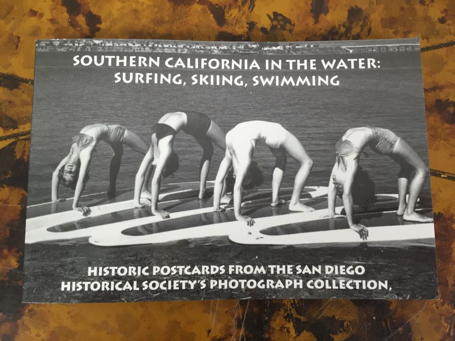 JUST ADDED - Silverplate College Bowl Trophy, NEW Cypress Cement Container, (4) NEW Ticket Sets Weekend Away, Breakfast In Bed, New Southern Cal Historic Postcards, (6) NEW Sets Of Gift Tags, Brass Heart And Various Trays [Photo 12]